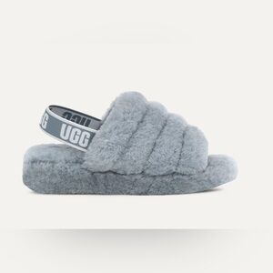 UGG Fluff Yeah Logo Slide - Gray